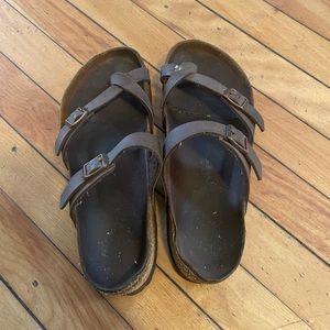 Well worn Birkenstock sandals